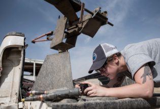 Field investigator photographs captured ISIS ammunition, West Mosul